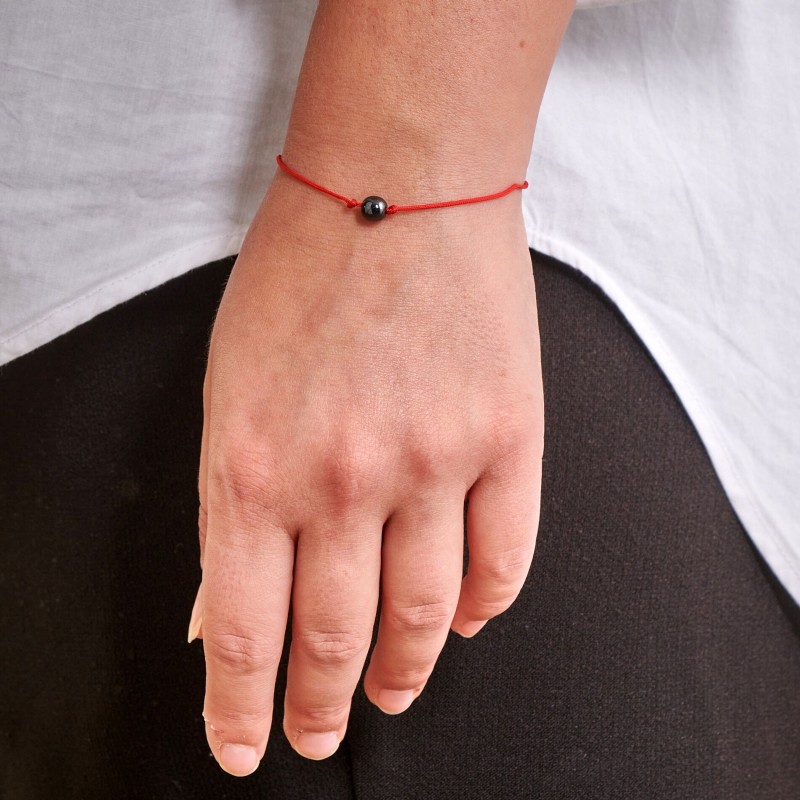 Bracelet Fil Rouge Six Mantras – Mon Bonheur, Plaqué Or